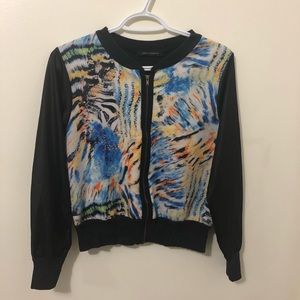 Cool print zip up jacket